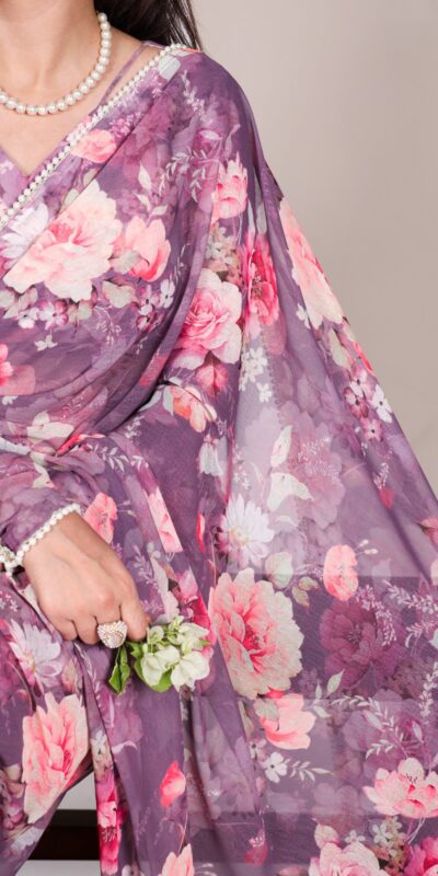 YNF 7010 Onion Color Weightless Marbal Floral Printed Pearl Lace Saree Casual, Wedding, Festive, Events . Expected Delivery  4-6 Working Days @1599/- only                                                                                | Designer Sarees, Embroidered Sarees, Sarees, Bollywood Sarees, Creative Sarees, Ethnic Saree, Modern Digital sarees, Party Wear Sarees