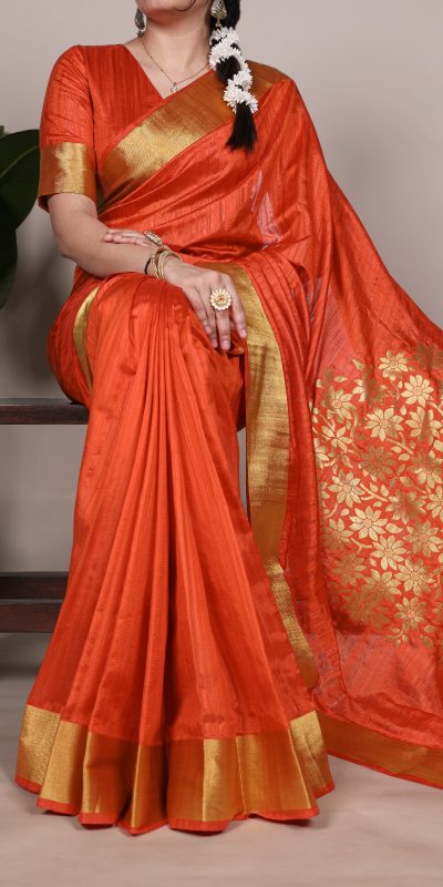 YNF 7903 Orange Color Raw Silk Zari Weaving Work Saree Casual, Wedding, Festive, Events . Expected Delivery 4-6 Working Days @1699/- only | Designer Sarees, Embroidered Sarees, Sarees, Bollywood Sarees, Creative Sarees, Ethnic Saree, Modern Digital sarees, Party Wear Sarees