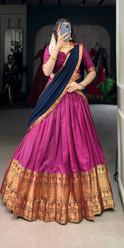 LNB 2040 Pink Color Narayan Pet Zari Weaving Lehenga Choli Choli Festive Party Wedding, Events etc. Delivery 4-6 Working Days @1899/- | Lehenga, Bollywood Lehenga, Creative Lehenga, Designer Lehenga, Embroidered Lehenga, Party Wear Lehenga