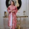 Pink Roman Embroidery Salwar Suit