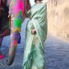 Pista Soft Lichi Silk Saree