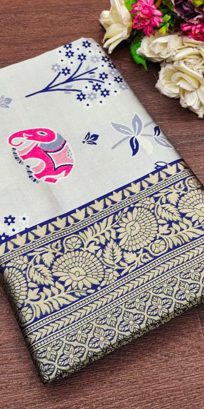 KP 6004 Purple Soft Lichi Silk Jacquard Work With Designer Work Saree. Grab it for ₹1499. Delivery 4-6 Working Days. Shop now. | Designer Sarees, Embroidered Sarees, Sarees, Bollywood Sarees, Creative Sarees, Ethnic Saree, Modern Digital sarees, Party Wear Sarees