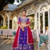 Purple Vichitra Sequins Lehenga Choli
