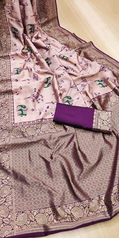 KP 6004 Wine Soft Lichi Silk Jacquard Work With Designer Work Saree. Grab it for ₹1499. Delivery 4-6 Working Days. Shop now. | Designer Sarees, Embroidered Sarees, Sarees, Bollywood Sarees, Creative Sarees, Ethnic Saree, Modern Digital sarees, Party Wear Sarees
