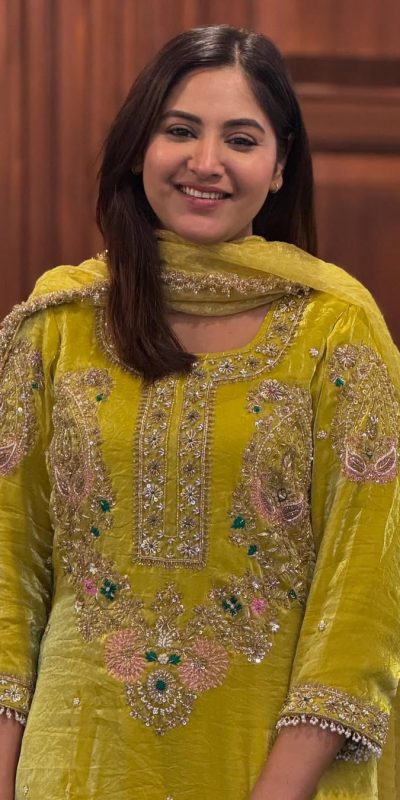 Yellow Fendy Sequence Salwar Suit