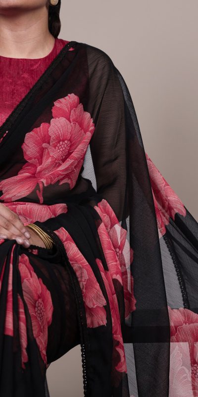 YNF 7033 Black Color Chiffon Lace Work & Lace Border Saree . Available at ₹1499 only. Delivery 4-6 Working Days. Shop now. | Designer Sarees, Embroidered Sarees, Sarees, Bollywood Sarees, Creative Sarees, Ethnic Saree, Modern Digital sarees, Party Wear Sarees