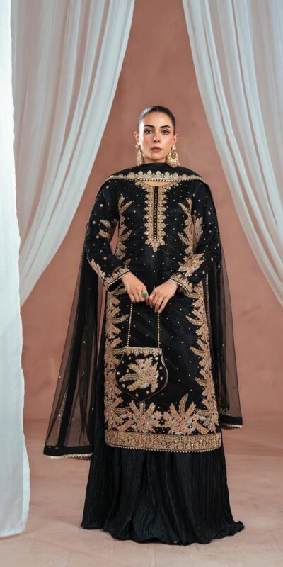 KF 1705 Black Fuax Georgette With Embroidery Work Salwar Suit . Wedding, Party, Festive, Events, Deal ₹2049. Delivery 4-6 Working Days. Shop now. | Jump Suits, Tops & Bottoms, Track Suits, Salwar suit, Casual Suits, Creative suits, Designer Suits, Palazzo Suits, Party Wear Suits, Patiala Suits, Straight Suits, Trendy Wear