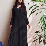 Black Georgette Thread Embroidery Salwar Suit