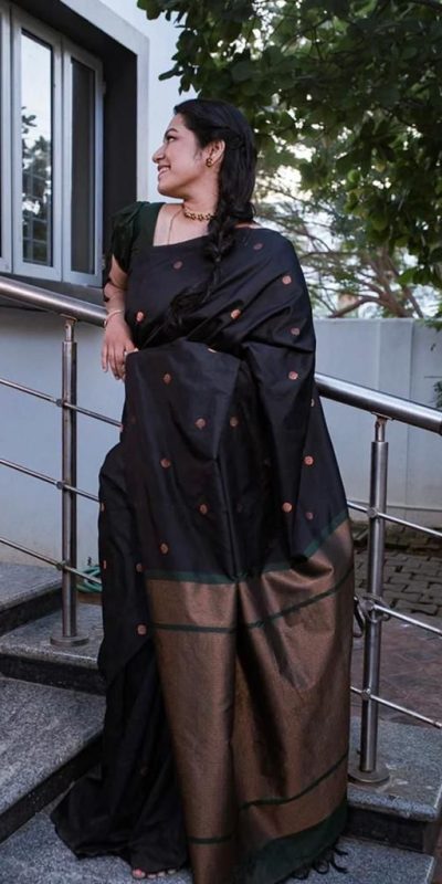KP 5000 Black Soft Lichi Silk Saree with Designer Work. Wedding, Party, Festive, Events, Now at just ₹1249. Delivery 4-6 Working Days. Shop now. | Designer Sarees, Embroidered Sarees, Sarees, Bollywood Sarees, Creative Sarees, Ethnic Saree, Modern Digital sarees, Party Wear Sarees