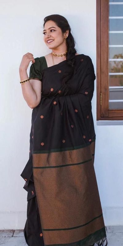 KP 5000 Black Soft Lichi Silk Saree with Designer Work. Wedding, Party, Festive, Events, Now at just ₹1249. Delivery 4-6 Working Days. Shop now. | Designer Sarees, Embroidered Sarees, Sarees, Bollywood Sarees, Creative Sarees, Ethnic Saree, Modern Digital sarees, Party Wear Sarees