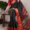 YNF 7405 Black Poly Cotton With Zari Work Saree . Wedding, Party, Festive, Events Now at just ₹1449. Delivery 4-6 Working Days. Shop now. | Designer Sarees, Embroidered Sarees, Sarees, Bollywood Sarees, Creative Sarees, Ethnic Saree, Modern Digital sarees, Party Wear Sarees