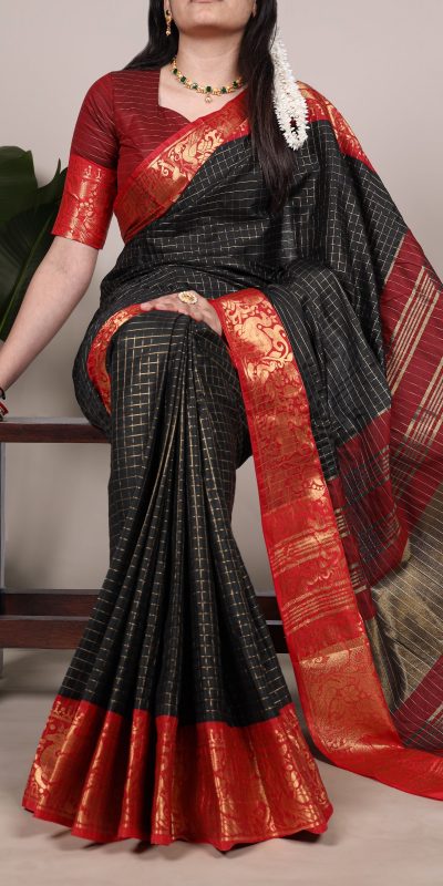 YNF 7405 Black Poly Cotton With Zari Work Saree . Wedding, Party, Festive, Events Now at just ₹1449. Delivery 4-6 Working Days. Shop now. | Designer Sarees, Embroidered Sarees, Sarees, Bollywood Sarees, Creative Sarees, Ethnic Saree, Modern Digital sarees, Party Wear Sarees