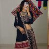Black Rayon Cowrie Lace Work Lehenga Choli