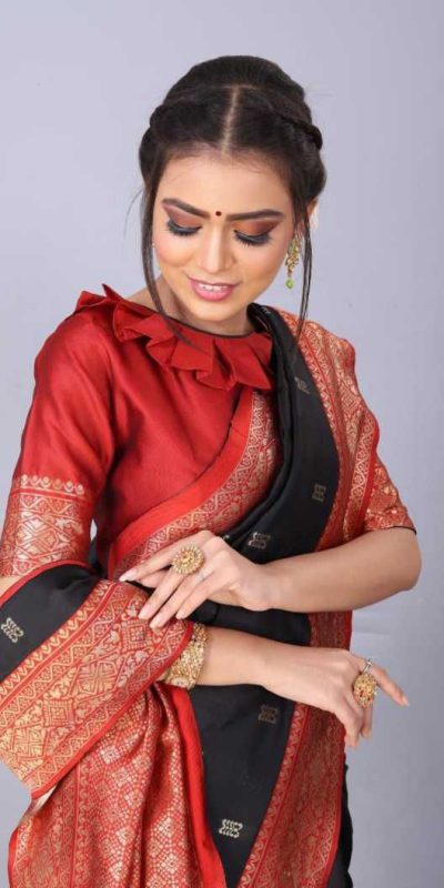 KP 3032 Black  Color Soft Lichi Silk Jacquard On All Over Saree Casual, Party Wear, Wedding, Events Etc. Expected Delivery 4-6 Working Days @1449/- | Designer Sarees, Sarees, Bollywood Sarees, Creative Sarees, Embroidered Sarees, Ethnic Saree, Modern Digital sarees, Party Wear Sarees