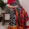 YNF 7043 Black Color Tasar Silk Printed With Designer Work Saree. Festive Deal ₹1549. Delivery 4-6 Working Days. Shop now. | Designer Sarees, Embroidered Sarees, Sarees, Creative Sarees, Ethnic Saree, Modern Digital sarees, Party Wear Sarees