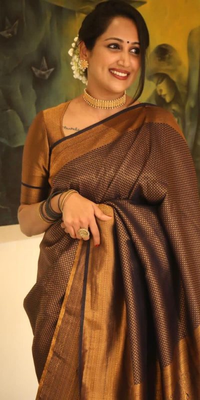 KP 4040 Brown Soft Lichi Silk Saree Perfect for Wedding, Party, Ethnic Day, Raksha Bandhan, Temple Visit – . Exclusive Offer ₹1299. Delivery 4-6 Working D | Designer Sarees, Embroidered Sarees, Sarees, Bollywood Sarees, Creative Sarees, Ethnic Saree, Modern Digital sarees, Party Wear Sarees