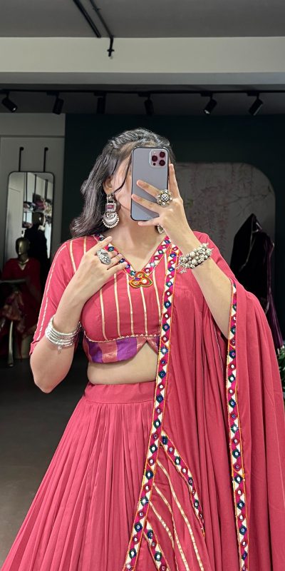 LNB 1659 Dark Pink Color Pure Rayon With Mirror Work & Gamthi Work. Lehenga Choli Price ₹4199.Introductory Delivery 4-6 Working Days. Shop now. | Lehenga, Bollywood Lehenga, Creative Lehenga, Designer Lehenga, Embroidered Lehenga, Party Wear Lehenga
