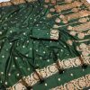 Green Banarasi Silk With Lace and Zari Work Saree