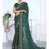 BT Sarangi Green Premium Jimmy cho Silk Saree with Embroidery Work & Zari Work. Exclusive Offer ₹2899. Delivery 4-6 Working Days. Shop now. | Designer Sarees, Embroidered Sarees, Sarees, Bollywood Sarees, Creative Sarees, Ethnic Saree, Modern Digital sarees, Party Wear Sarees