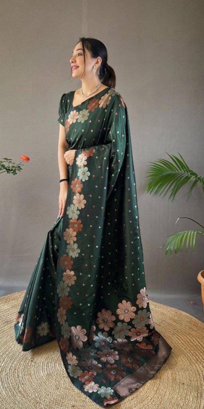 KP 6003 Green Soft Lichi Silk Cloth Lace Work & Lace Border Saree in Best Price ₹1399. Delivery 4-6 Working Days. Shop now. | Designer Sarees, Embroidered Sarees, Sarees, Bollywood Sarees, Creative Sarees, Ethnic Saree, Modern Digital sarees, Party Wear Sarees