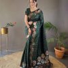 KP 6003 Green Soft Lichi Silk Cloth Lace Work & Lace Border Saree in Best Price ₹1399. Delivery 4-6 Working Days. Shop now. | Designer Sarees, Embroidered Sarees, Sarees, Bollywood Sarees, Creative Sarees, Ethnic Saree, Modern Digital sarees, Party Wear Sarees