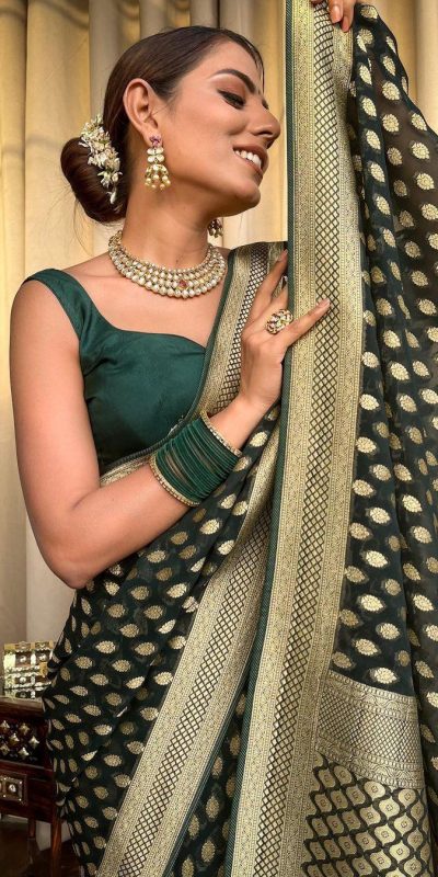KP 5083 Green Soft Lichi Silk Perfect for Wedding, Party, Family Gatherings, Sangeet, Diwali Cloth. Saree. Get it for ₹1399. Delivery 4-6 Working Days. | Designer Sarees, Embroidered Sarees, Sarees, Bollywood Sarees, Creative Sarees, Ethnic Saree, Modern Digital sarees, Party Wear Sarees