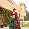 Green Tushar Print  Lehenga Choli