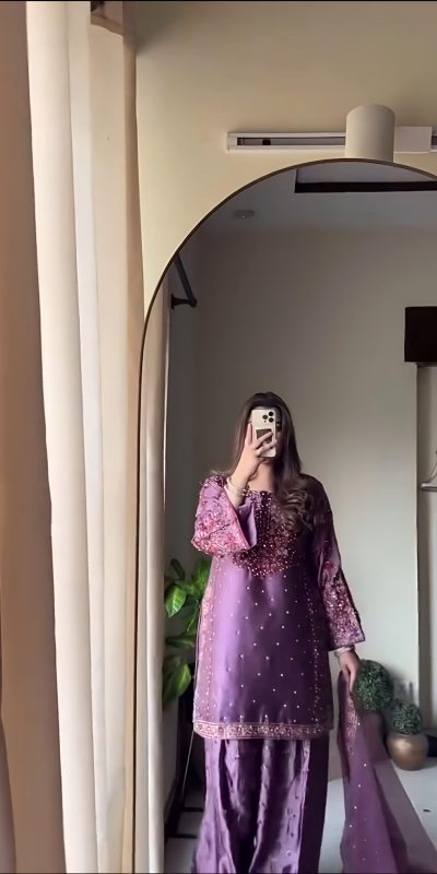 NSR 849 Lavender Chinnon Silk Salwar Suit Perfect for Wedding, Party, Baisakhi, Anniversary, Housewarming . Available at ₹1999 only. Delivery 4-6 | Jump Suits, Salwar suit, Casual Suits, Creative suits, Designer Suits, Palazzo Suits, Party Wear Suits, Patiala Suits, Straight Suits