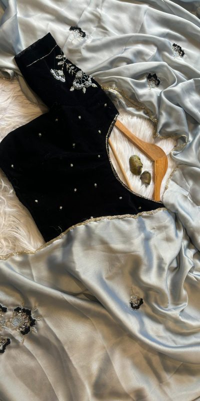 AC AZAELEA Light Grey Rangoli Silk Lace Work & Resham Work Saree with . Exclusive Offer ₹2549. Delivery 4-6 Working Days. Shop now. | Designer Sarees, Embroidered Sarees, Sarees, Bollywood Sarees, Creative Sarees, Ethnic Saree, Modern Digital sarees, Party Wear Sarees