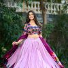 Light Pink Tasar Silk Lehenga Choli