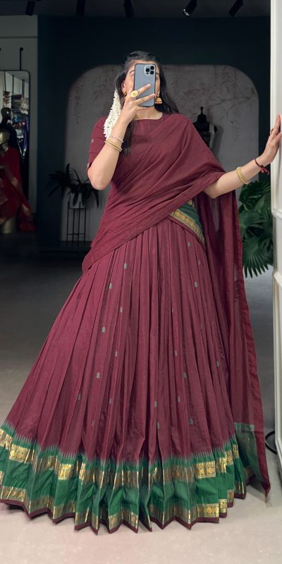 LNB 1904 Maroon Pure Chanderi with Zari Work Lehenga Choli . Affordable Price ₹1999. Delivery 4-6 Working Days. Shop now. | Lehenga, Bollywood Lehenga, Creative Lehenga, Designer Lehenga, Embroidered Lehenga, Party Wear Lehenga