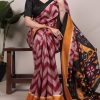 Maroon Tasar Silk Saree