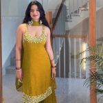 Mustaed Faux Georgette With Lace Work Salwar Suit