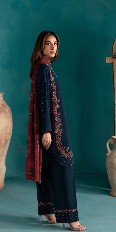 ZSR 3123 Navy Blue Pure Natural Crep Silk with Embroidery Work & Digital Print Salwar Suit . Now at just ₹2049. Delivery 4-6 Working Days. | Jump Suits, Salwar suit, Casual Suits, Creative suits, Designer Suits, Palazzo Suits, Party Wear Suits, Patiala Suits, Straight Suits