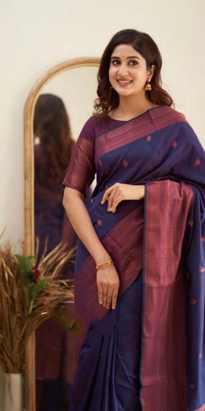 KP 5088 Navy Blue Soft Lichi Silk Cloth Saree With Lace Border & Lace Work. Best Price ₹1349. Delivery 4-6 Working Days. Shop now. | Designer Sarees, Embroidered Sarees, Sarees, Bollywood Sarees, Creative Sarees, Ethnic Saree, Modern Digital sarees, Party Wear Sarees