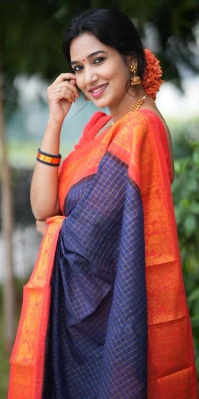 KP 3025 Navy Blue Soft Lichi Silk Saree Perfect for Wedding, Party, Baby Shower, Onam, Durga Puja . Available at ₹1449 only. Delivery 4-6 Working Days. | Designer Sarees, Embroidered Sarees, Sarees, Bollywood Sarees, Creative Sarees, Ethnic Saree, Modern Digital sarees, Party Wear Sarees