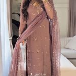 Onion Faux Georgette With Embroidery Salwar Suit