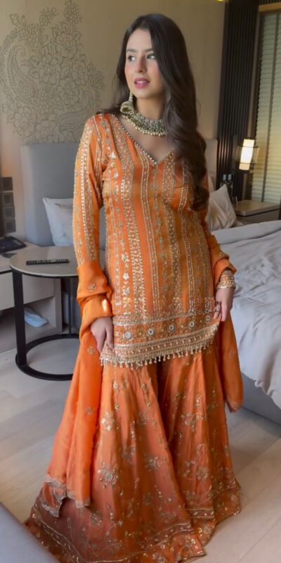 RTC 5926 Orange Faux Georgette With Lace Work Salwar Suit . Wedding, Party, Festive, Events, Best Price ₹2449. Delivery 4-6 Working Days. Shop now. | Casual Suits, Jump Suits, Tops & Bottoms, Track Suits, Salwar suit, Creative suits, Designer Suits, Palazzo Suits, Party Wear Suits, Patiala Suits, Straight Suits, Trendy Wear