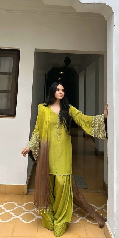 NSR 854 Parrot Green Natural Satin Silk Sequence Work with Lace Work & Embroidery Work Salwaar Suit Now at just ₹1799. Delivery 4-6 Working Days. Shop now. | Casual Suits, Jump Suits, Salwar suit, Creative suits, Designer Suits, Palazzo Suits, Party Wear Suits, Patiala Suits, Straight Suits