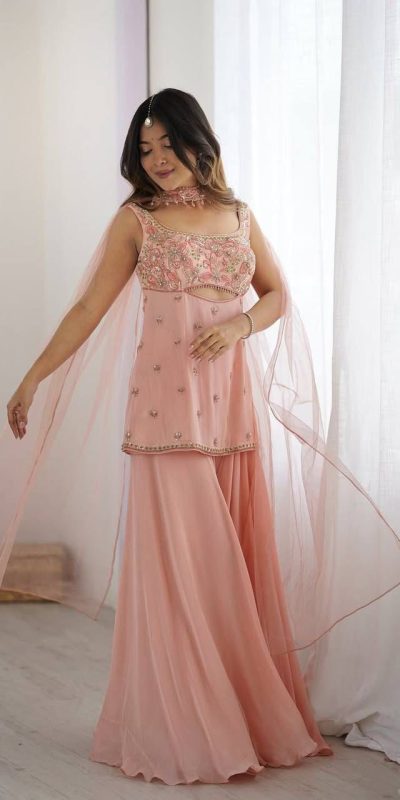 LG 1959 Peach Georgette With Lace Work & Embroidery Work Salwar Suit . Available at ₹1849 only. Delivery 4-6 Working Days. Shop now. | Casual Suits, Jump Suits, Tops & Bottoms, Track Suits, Salwar suit, Creative suits, Designer Suits, Palazzo Suits, Party Wear Suits, Patiala Suits, Straight Suits, Trendy Wear