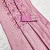 Pink Khaddi Pashmina Zari Work Saree
