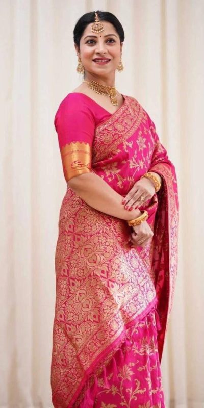 KP 4077 Pink Soft Lichi Silk Saree Perfect for Wedding, Party, Baisakhi, Temple Visit, Anniversary . Best Price ₹1349. Delivery 4-6 Working Days. | Designer Sarees, Embroidered Sarees, Sarees, Bollywood Sarees, Creative Sarees, Ethnic Saree, Modern Digital sarees, Party Wear Sarees