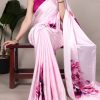 YNF 7004 Pink Color Satin Silk Floral Printed Designer Work Saree . Grab it for ₹1549. Delivery 4-6 Working Days. Shop now. | Designer Sarees, Embroidered Sarees, Sarees, Bollywood Sarees, Creative Sarees, Ethnic Saree, Modern Digital sarees, Party Wear Sarees