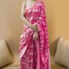 KP 1073 Pink Soft Lichi Silk Saree Perfect for Wedding, Party, Sangeet, Ethnic Day, Festival Celebrations Get it for ₹1399. Delivery 4-6 Working Da | Designer Sarees, Embroidered Sarees, Sarees, Bollywood Sarees, Creative Sarees, Ethnic Saree, Modern Digital sarees, Party Wear Sarees