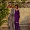 Purple Chinon Lace Work Embroidery Salwar Suit