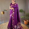 KP 6003 Purple Soft Lichi Silk Cloth Lace Work & Lace Border Saree in Best Price ₹1399. Delivery 4-6 Working Days. Shop now. | Designer Sarees, Embroidered Sarees, Sarees, Bollywood Sarees, Creative Sarees, Ethnic Saree, Modern Digital sarees, Party Wear Sarees