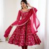SRK 5299 Pink Faux Georgette With Sequence Work Perfect for Wedding, Party, Lohri, Temple Visit, Ganesh Chaturthi Festive, Events, 4-6 Working Days At 2149 | Gowns, Bollywood Gowns, Creative Gowns, Designer Gowns, Embroidered Gowns, Party Wear Gowns