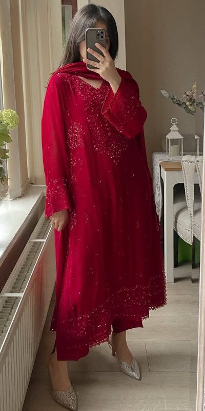 LG 2002 Red Georgette With Embroidery Work Salwar Suit . Wedding, Party, Festive, Events, Affordable Price ₹1999. Delivery 4-6 Working Days. Shop now. | Casual Suits, Jump Suits, Tops & Bottoms, Track Suits, Salwar suit, Creative suits, Designer Suits, Palazzo Suits, Party Wear Suits, Patiala Suits, Straight Suits, Trendy Wear