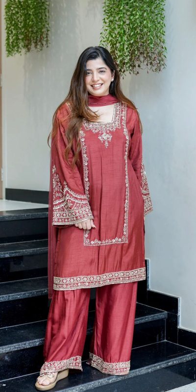 ZSR 3138 Red German Chiffon With Embroidery Work with Full Sleeve Salwar Suit Wedding, Party, Festive, Events,Now at just ₹1949. Delivery 4-6 Worki | Casual Suits, Jump Suits, Salwar suit, Creative suits, Designer Suits, Palazzo Suits, Party Wear Suits, Patiala Suits, Straight Suits