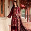 Red Roman Silk With Embroidery Work Salwar Suit